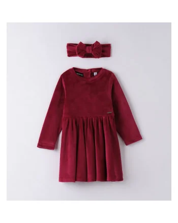 Rochie din catifea pentru fetite,  0.7361, Visiniu
