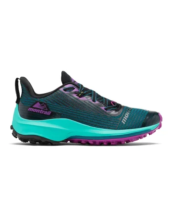 Pantofi cu dungi contrastante pentru alergare Montrail™ Trinity AG™, Negru/Albastru petrol
