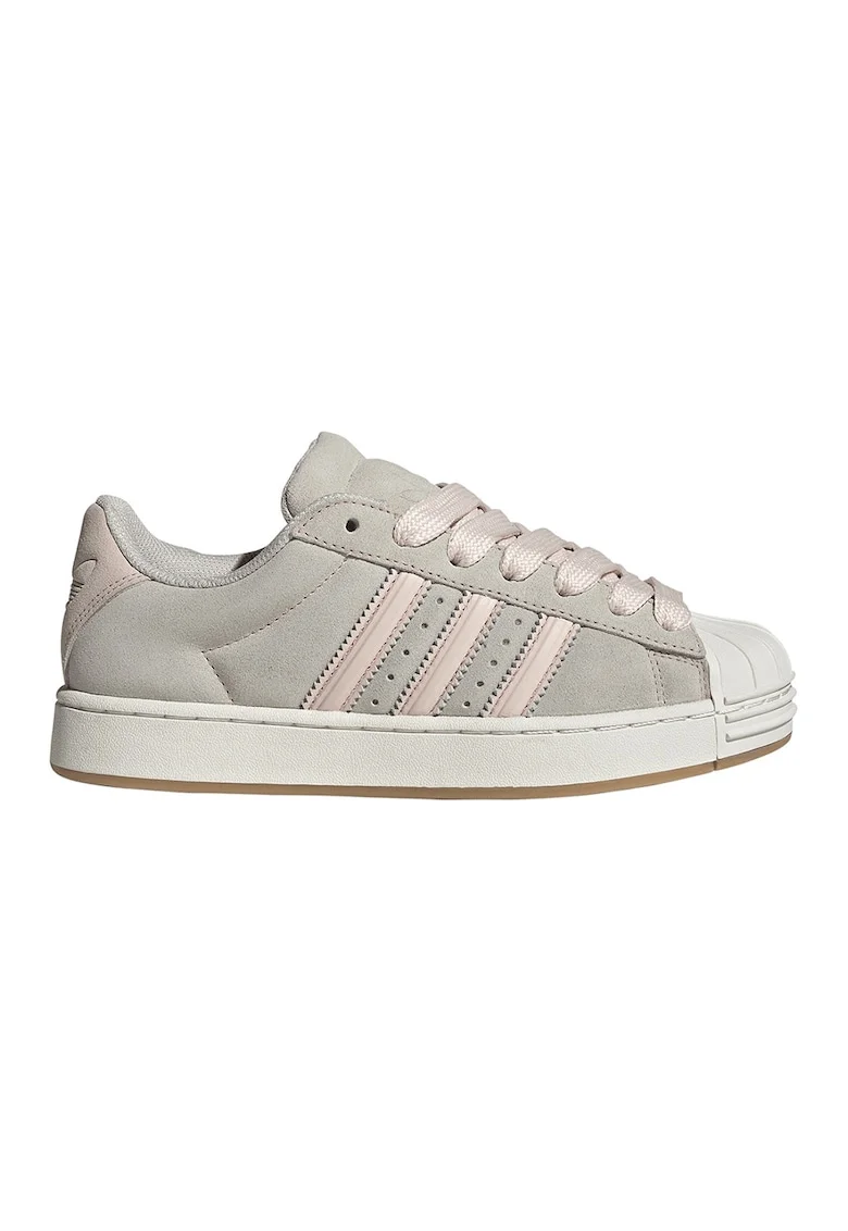 Pantofi sport Superstar de piele intoarsa, Gri deschis/Roz pastel/Caramel