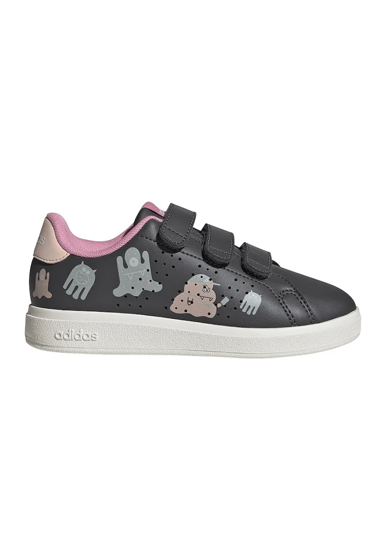 Pantofi sport cu velcro Advantage Base 2.0, Roz/Gri inchis