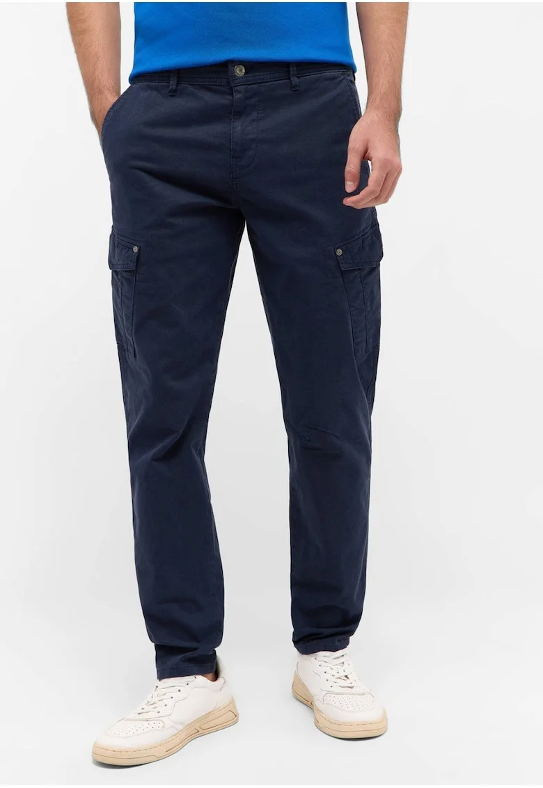 Pantaloni Barbati,  Style Daytona Cargo, Lungi, Skinny Fit, Talie Medie, 5 Buzunare, Fermoar, Bumbac, W32-L32 US, Albastru