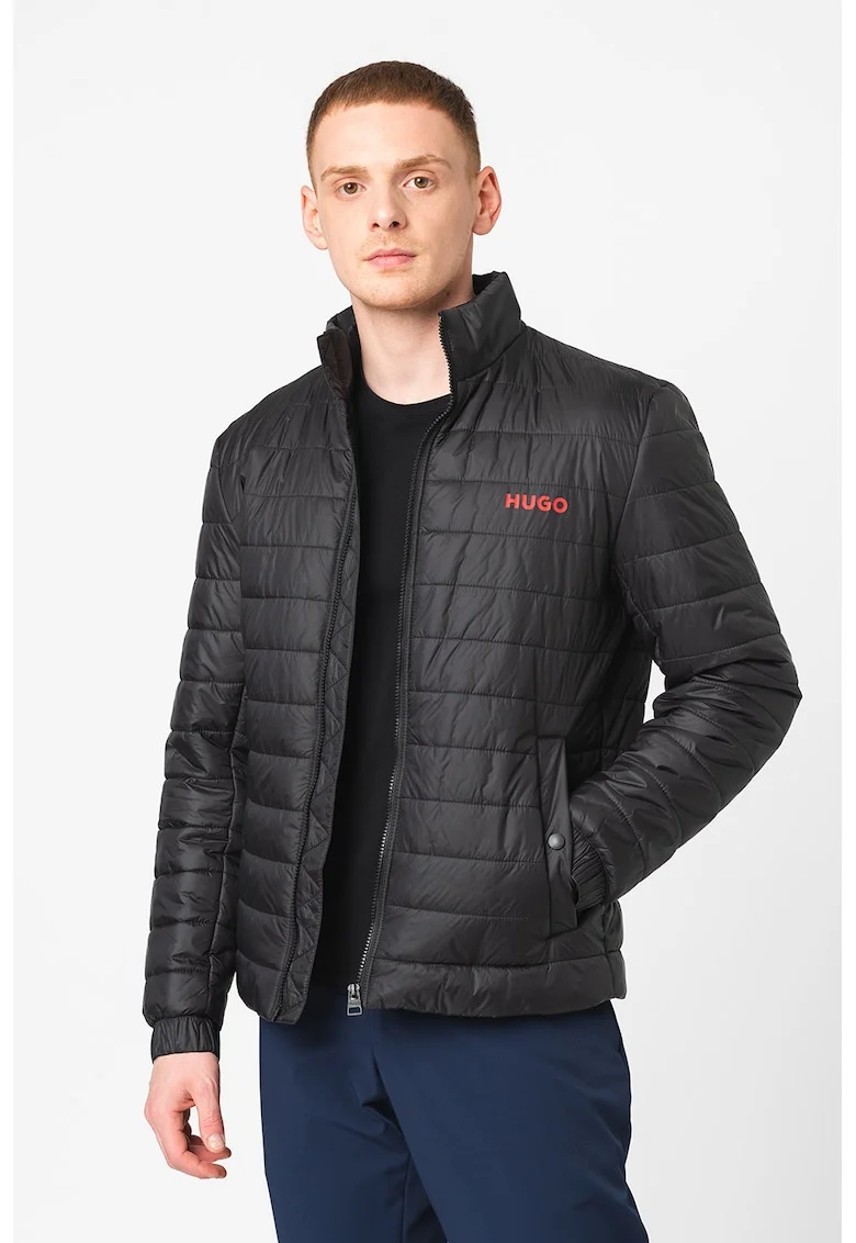 Geaca usoara slim fit Benti, Negru