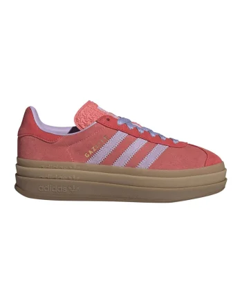 Pantofi sport Gazelle Bold flatform de piele intoarsa, Coral/Lila/Caramel
