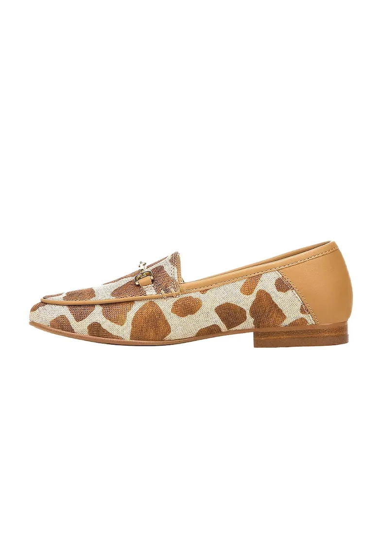 Pantofi loafer din piele Loraine, Maro nisip/Maro camel