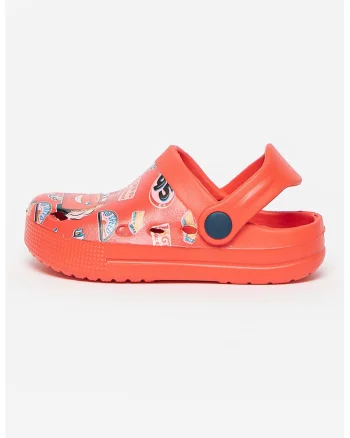 Saboti slingback cu imprimeu Cars, Rosu
