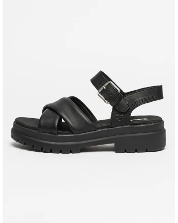 Sandale de piele cu aspect masiv London Vibe, Negru