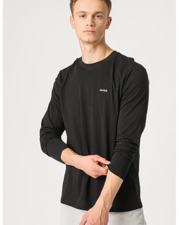 Bluza din bumbac cu decolteu rotund Derol, Negru