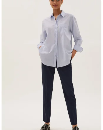 Pantaloni crop slim fit, Bleumarin