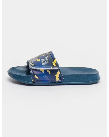 Papuci cu velcro si imprimeu Batman, Bleumarin