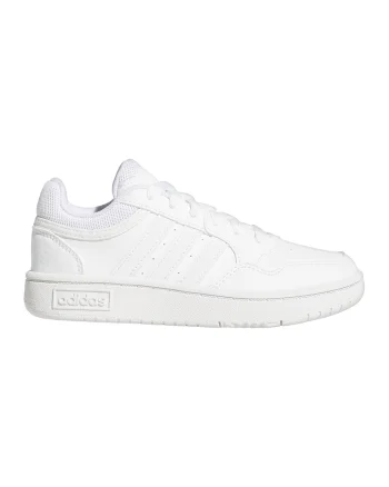 Pantofi sport de piele ecologica Hoops 3.0, Alb optic