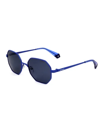 Ochelari de soare unisex hexagonali polarizati, Albastru royal