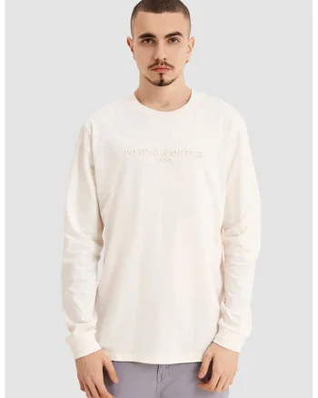 Bluza unisex de bumbac, Alb murdar