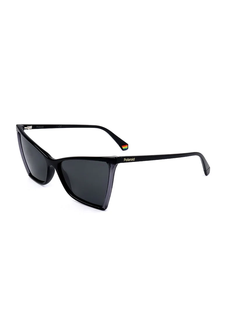 Ochelari de soare cat-eye cu lentile polarizate, Negru