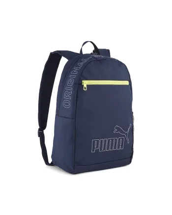 Rucsac cu imprimeu logo Phase II, Albastru ultramarin/Verde lime