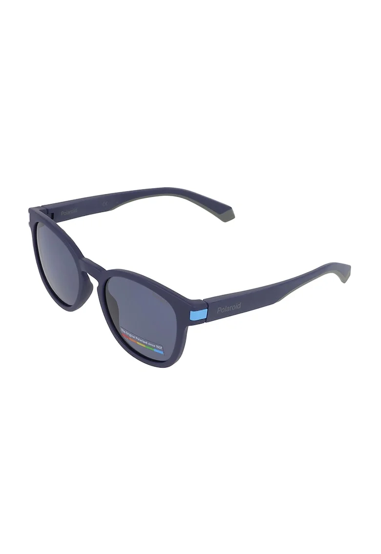 Ochelari de soare patrati cu model unisex si lentile polarizate, Bleumarin