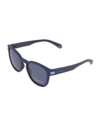 Ochelari de soare patrati cu model unisex si lentile polarizate, Bleumarin