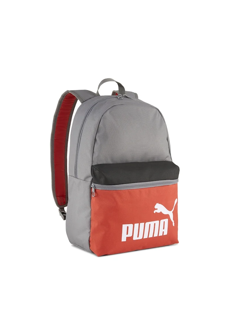 Rucsac cu logo - 22 L, Gri deschis/Coral