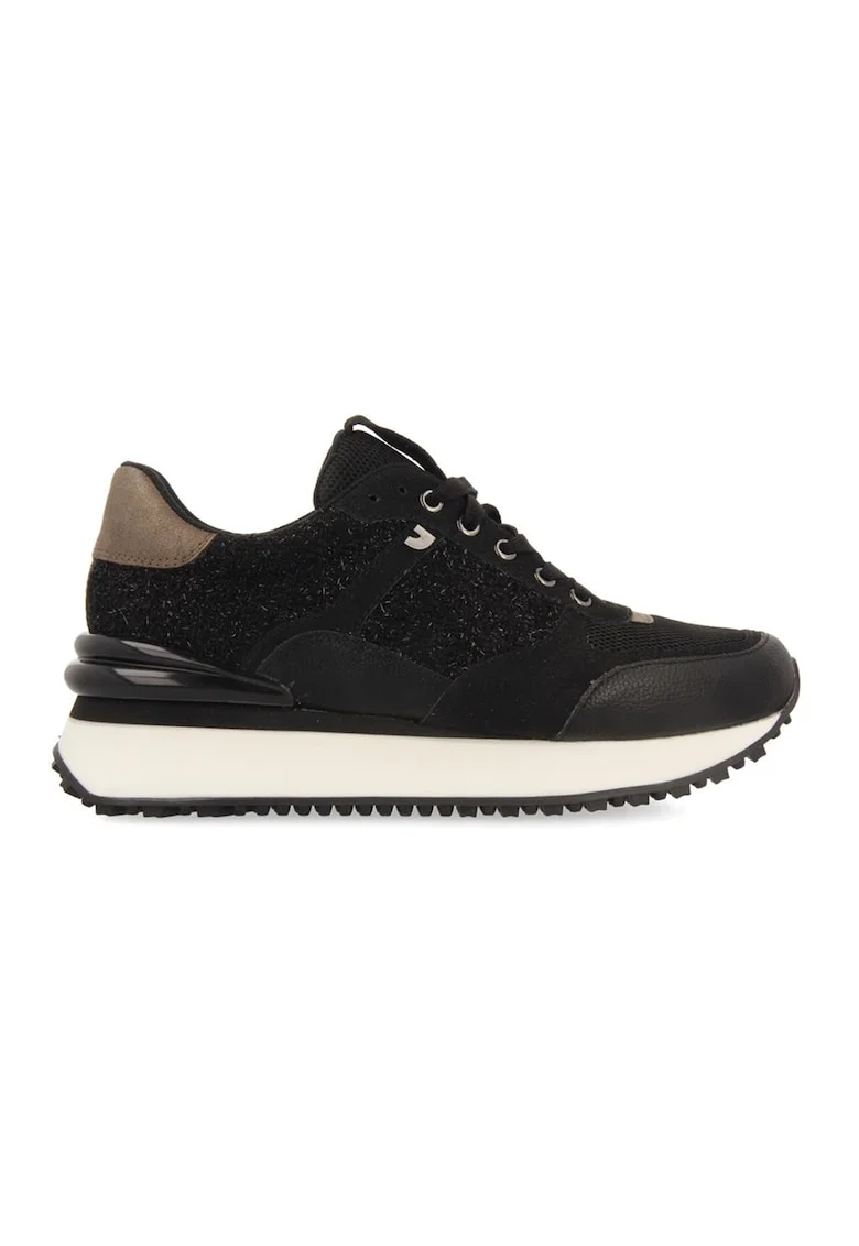 Pantofi sport de plasa cu garnituri de piele ecologica Binsfeld, Negru