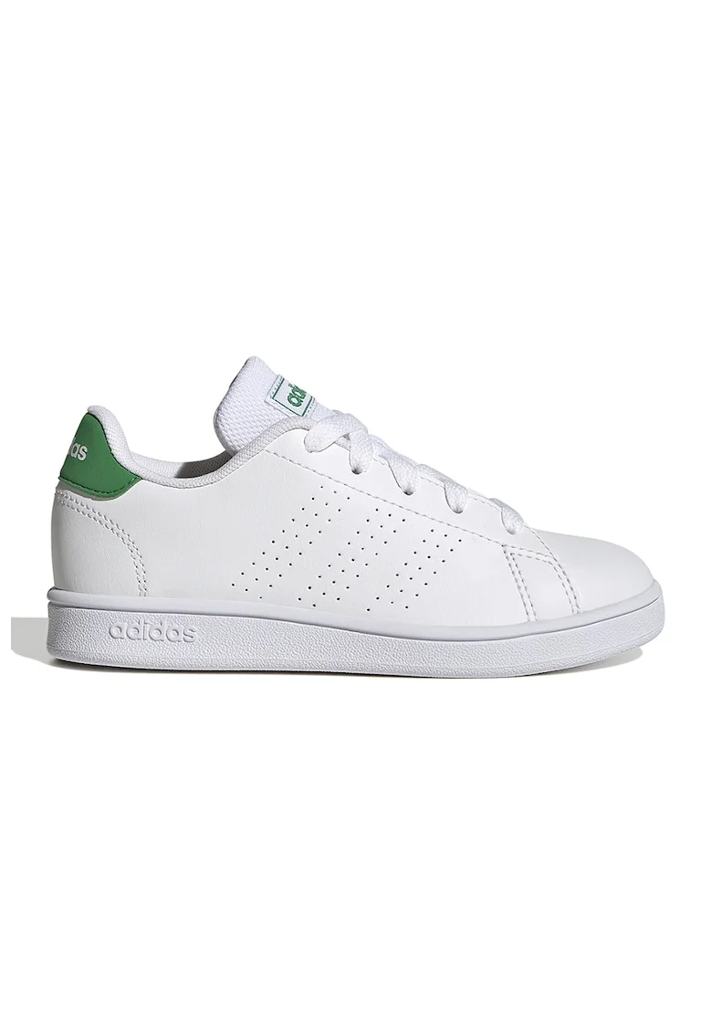 Pantofi sport de piele ecologica Advantage, Alb/Verde