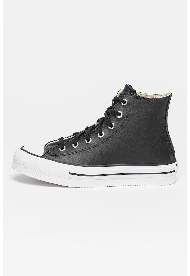 Pantofi sport de piele Chuck Taylor All Star Eva Lift, Alb/Negru