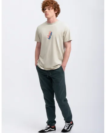 Tricou unisex cu imprimeu discret The Dream, Alb fildes