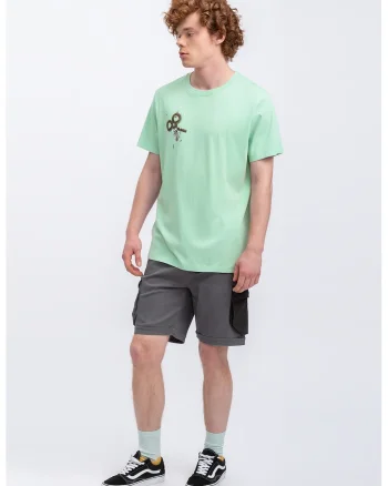 Tricou unisex cu decolteu la baza gatului T-Storya, Verde menta