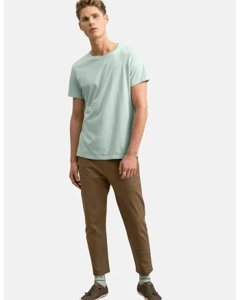 Tricou unisex cu decolteu la baza gatului, Verde menta