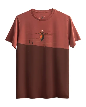 Tricou unisex cu imprimeu grafic, Rosu