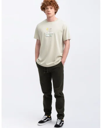 Tricou unisex regular fit cu imprimeu grafic, Alb fildes