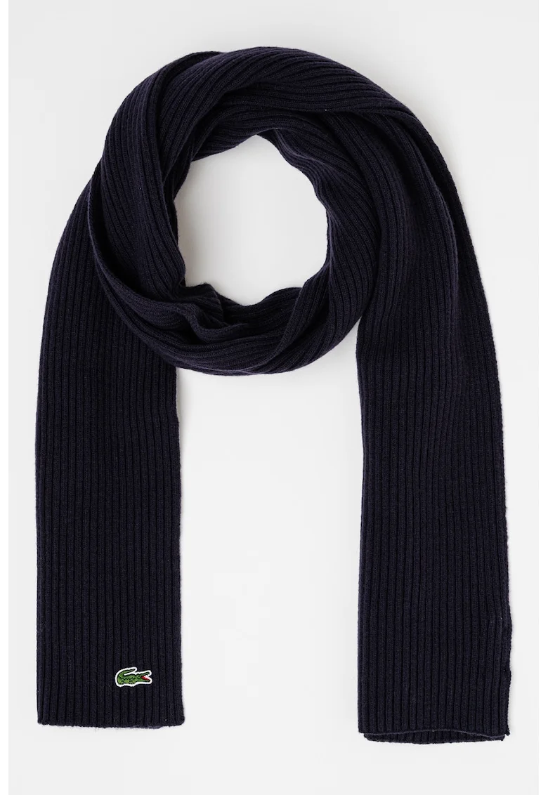 Fular unisex de lana, Bleumarin