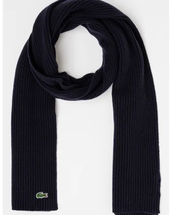 Fular unisex de lana, Bleumarin