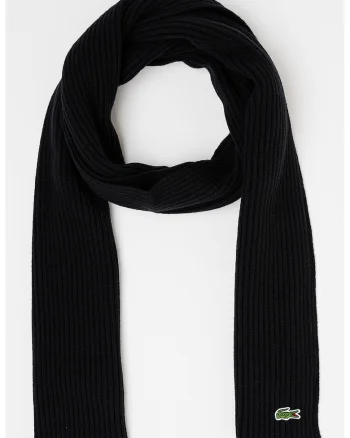 Fular unisex de lana, Negru