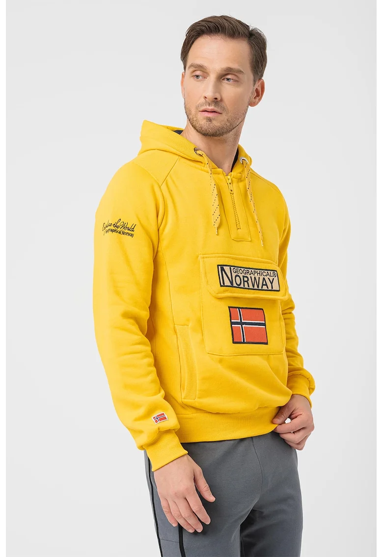 Hanorac cu logo Gym Class, Galben sofran