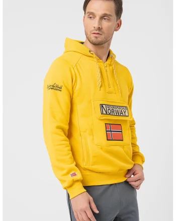 Hanorac cu logo Gym Class, Galben sofran