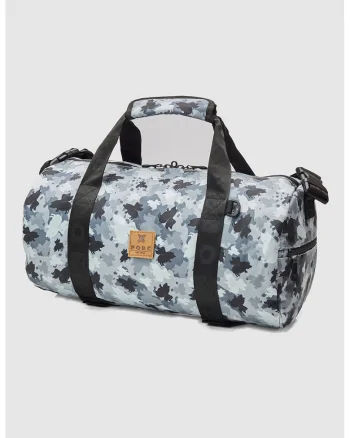 Geanta duffle unisex cu imprimeu, Negru/Gri