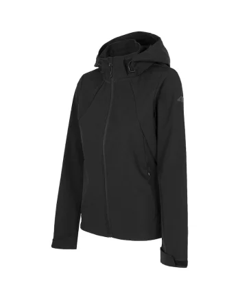 Jacheta softshell pentru femei,  Poliester, Negru,