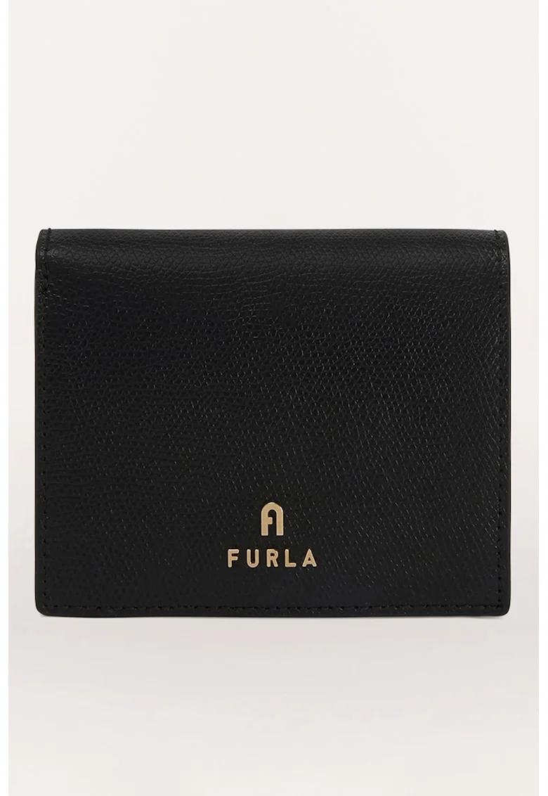 Portofel pliabil din piele Camelia, Negru