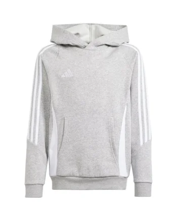 Hanorac sport copii  tiro 24 cu gluga, bumbac/poliester, gri
