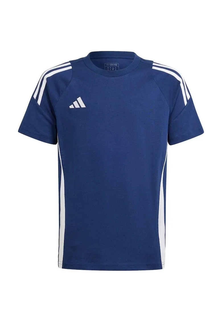Tricou sport copii  tiro 24 jr, bumbac, alb/bleumarin