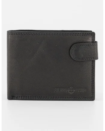 Portofel de piele cu sloturi pentru card, Negru