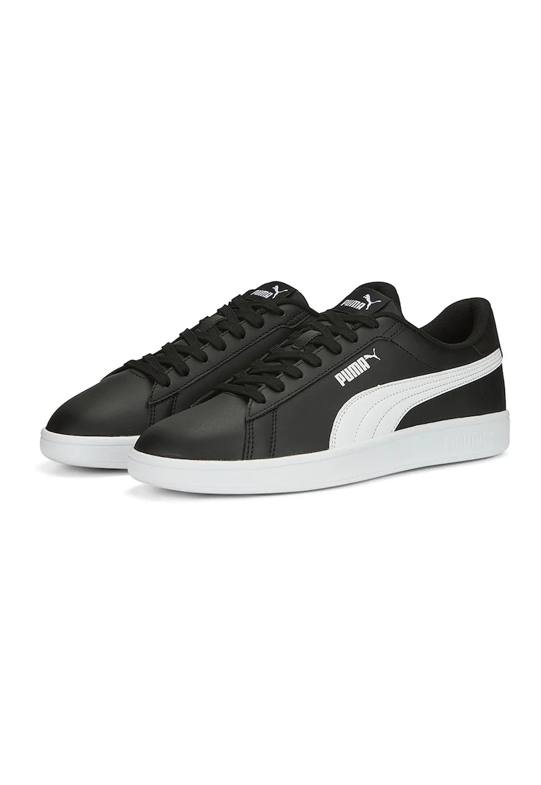 Pantofi sport Smash 3.0 de piele ecologica si piele, Negru stins/Alb murdar