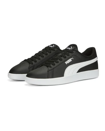 Pantofi sport Smash 3.0 de piele ecologica si piele, Negru stins/Alb murdar