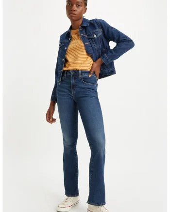 Blugi bootcut cu talie inalta 725, Maro/Bleumarin