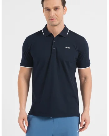 Tricou polo slim fit Dinoso, Bleumarin