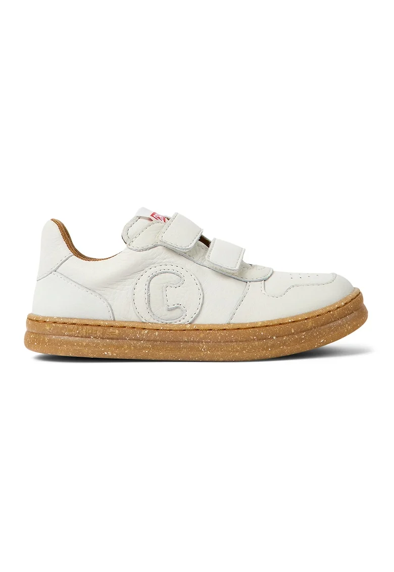 Pantofi sport de piele cu velcro Runner Four 403, Alb fildes