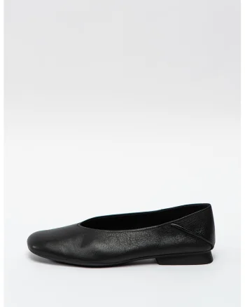 Balerini din piele cu buline Twins, Negru