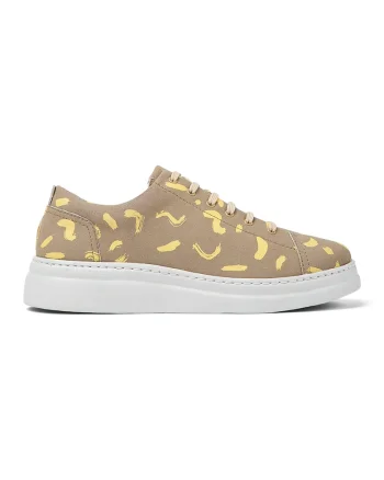 Pantofi sport wedge Runner Up Twins 8661, Galben/Maro taupe