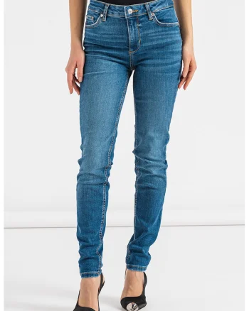 Blugi skinny cu 5 buzunare, Albastru