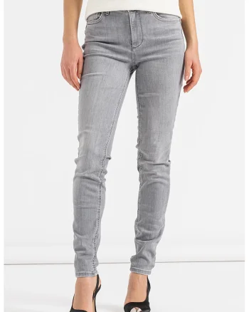 Blugi skinny cu 5 buzunare, Gri deschis