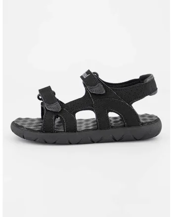 Sandale cu inchidere velcro si decupaje Perkins Row 2, Negru